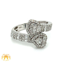 Load image into Gallery viewer, Gold and Diamond Twin Heart Ladies` Ring (choose a color )
