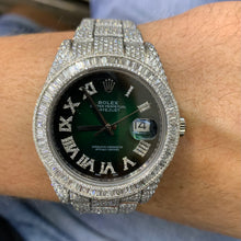 Load image into Gallery viewer, Iced out 41mm Rolex Diamond Watch with Oyster Bracelet