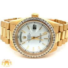 Load image into Gallery viewer, 36mm 18k Yellow Gold Rolex Day-Date Watch (diamond bezel, quick set)