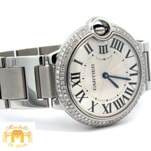 Load image into Gallery viewer, 4 piece deal: 36mm Cartier with a Diamond 2 row bezel + 14k White Gold Solid Ring with Jumbo Diamonds + Gift from Marchello the Jeweler