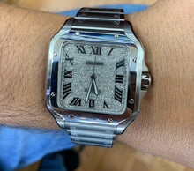 Load image into Gallery viewer, 40mm Santos De Cartier Watch with Stainless Steel Bracelet (Diamond Dial)(Model number: WSSA0030 )