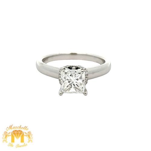 14k white gold and diamond Engagement Ring