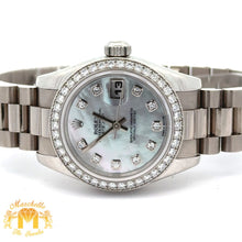 Load image into Gallery viewer, 26mm Rolex Datejust Platinum Diamond Watch (Mother of pearl (MOP) diamond dial, diamond bezel) (Rolex papers)