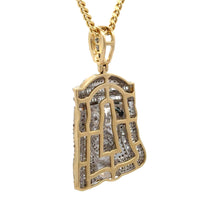 Load image into Gallery viewer, Yellow Gold and Diamond Jesus Head Pendant and Yellow Gold Cuban Chain