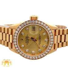 Load image into Gallery viewer, Full factory 26mm Ladies` Rolex Datejust Presidential Rolex Diamond Watch (diamond bezel. diamond dial)