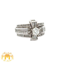 Load image into Gallery viewer, 3ct diamonds 14k white gold Engagement Ring