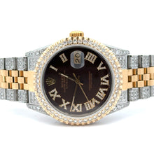 Load image into Gallery viewer, Model: 16030 36mm Rolex Datejust Two-Tone Jubilee Band + White Gold &amp; Diamond Square Shape Bangle + Diamond and Gold Earrings Set+ Gift from Marchello the Jeweler (choose your color)
