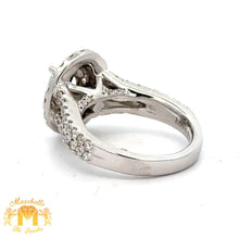 Load image into Gallery viewer, 14k white gold and diamond Oval shape Engagement Ring