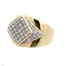 Load image into Gallery viewer, 14k Yellow Gold and Diamond Men`s Ring with Round Diamonds