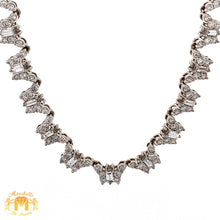 Load image into Gallery viewer, 9.11ct diamonds 14k White Gold Fancy Butterfly Chain with Round and Large Baguette diamonds (LIMITED EDITION)