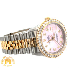 Load image into Gallery viewer, 36mm Rolex Diamond Watch with Two-Tone Jubilee Bracelet (Pink mother of pearl diamond dial)