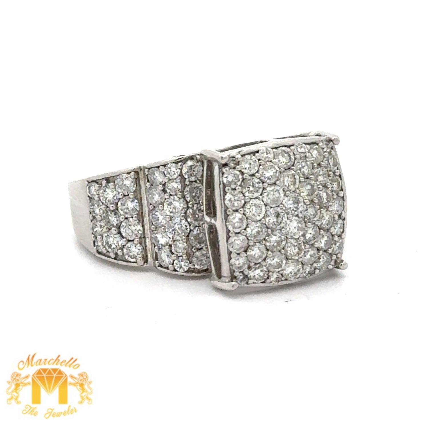 White Gold and Diamond Ladies` Ring with Round Diamonds
