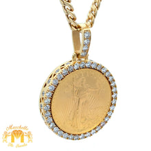 Load image into Gallery viewer, 5.10ct diamonds Yellow Gold Liberty Pamp 1995 Pendant with Round Diamonds