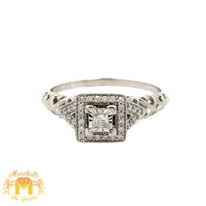 14k white gold and diamond 3-piece Ladies Ring Set