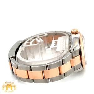 Rolex Datejust Watch with Two-tone Rose Gold Oyster Bracelet