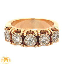Load image into Gallery viewer, 14k Yellow Gold and Diamond Band with Round Diamonds