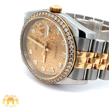 Load image into Gallery viewer, Full Factory 36mm Rolex Diamond Watch with Two-tone Jubilee Bracelet (champagne dial)