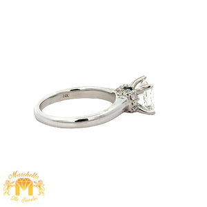 14k white gold and diamond Engagement Ring