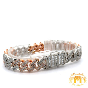 4 piece deal: 14k gold and diamond Cuban Bracelet + 14k gold and diamond Monster Ring + Earrings + Gift from MTJ