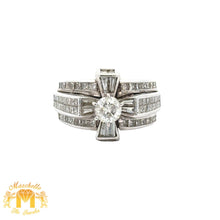 Load image into Gallery viewer, 3ct diamonds 14k white gold Engagement Ring