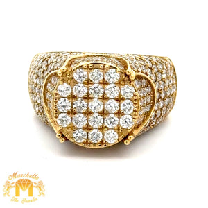 3.40ct diamonds 14k Yellow Gold Men`s Ring with Round Diamonds