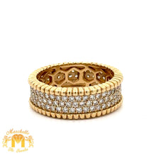 Load image into Gallery viewer, 14k Yellow Gold and Diamond Band with Round Diamonds