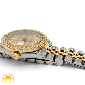 31mm Rolex Watch with Two-Tone Jubilee Diamond Bracelet (custom diamond bezel)