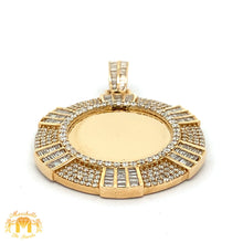 Load image into Gallery viewer, 3.50ct Diamonds 14k Yellow Gold Memory Pendant with Baguettes and Round Diamonds