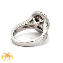 Load image into Gallery viewer, 14k white gold and diamond Oval shape Engagement Ring
