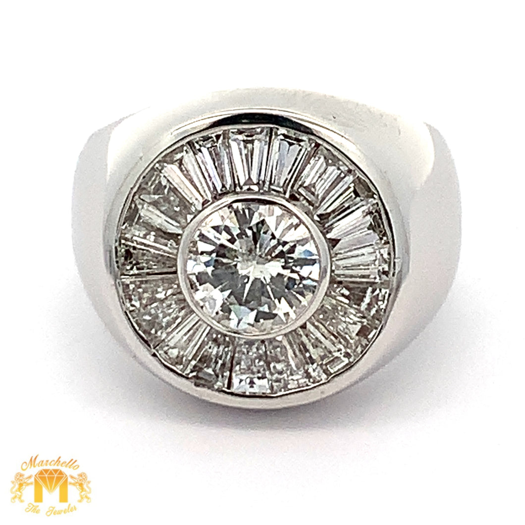 3.25ct Diamonds 14k White Gold Solitaire Ring (VS, SI diamponds)