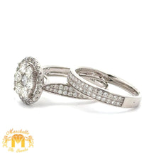 Load image into Gallery viewer, 14k White Gold and Diamond 2-piece Bridal Set with Round Diamond