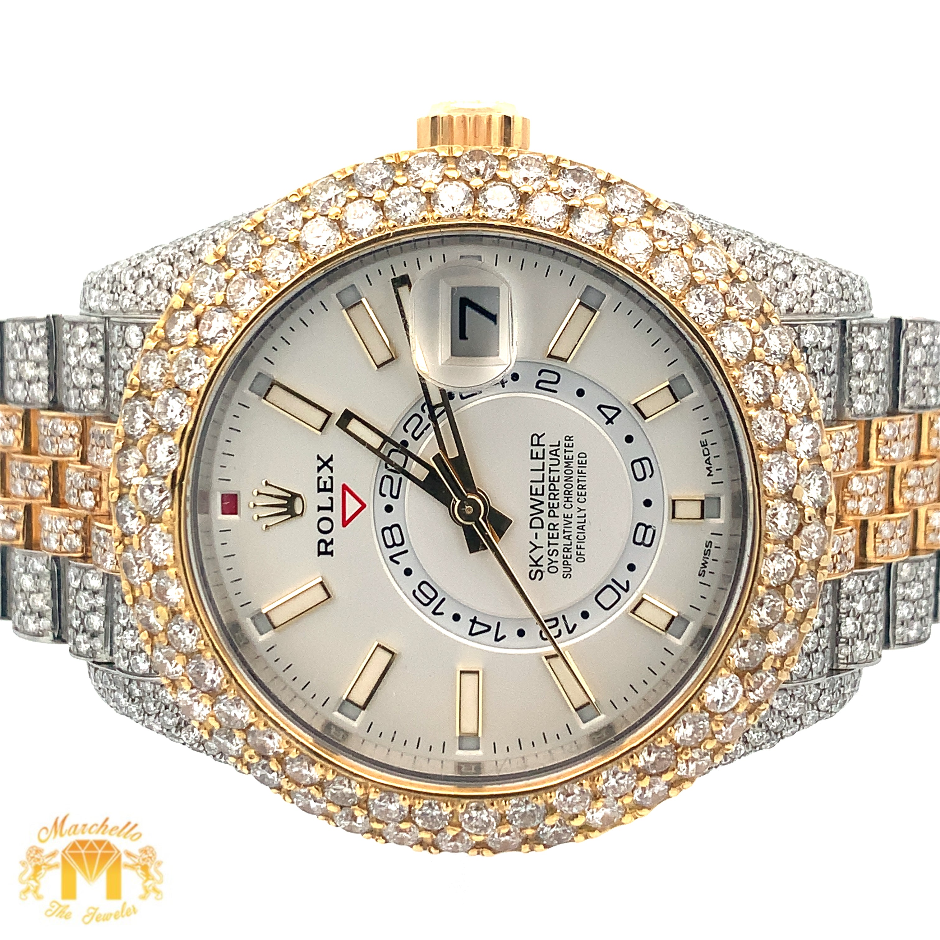 Rolex sky clearance dweller iced out