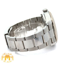 Load image into Gallery viewer, 41mm Rolex Watch with Stainless Steel Oyster Bracelet (diamond silver dial, fluted bezel) (Model number: 116334)