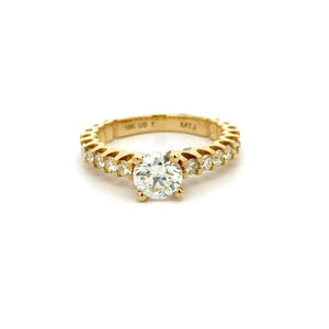 18k Yellow Gold and Diamond 2-piece Engagement Ring