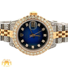 Load image into Gallery viewer, 26mm Ladies`Rolex Watch with Two-Tone Jubilee Diamond Bracelet (factory diamond dial, custom diamond bezel)