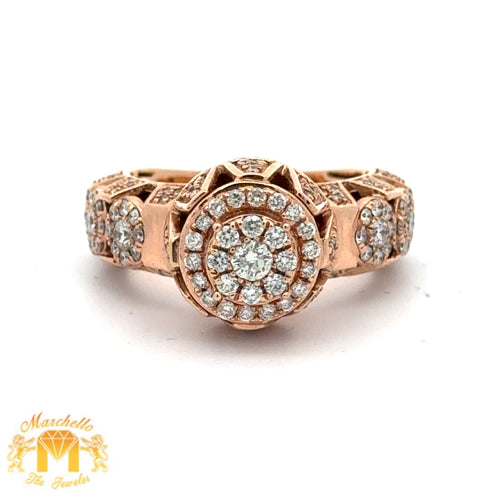 14k Gold and Diamond Men`s Ring with Round Diamonds (choose your color)