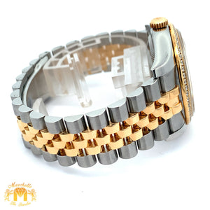 Full Factory 36mm Rolex Diamond Watch with Two-tone Jubilee Bracelet (champagne dial)