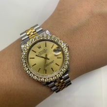 Load image into Gallery viewer, 31mm Rolex Diamond Watch with Two-Tone Jubilee Bracelet (custom diamond bezel)