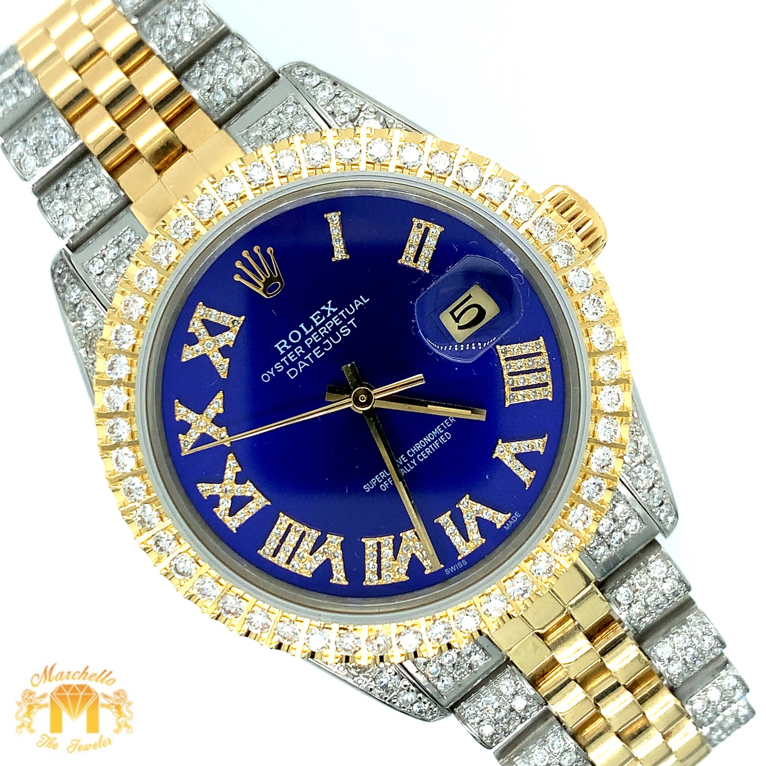 36mm Stainless Steel Rolex Datejust Watch with Two-tone Jubilee Bracelet (quick-set, choose your color)