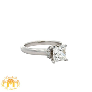 14k white gold and diamond Engagement Ring