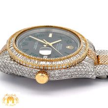 Load image into Gallery viewer, Iced out 41mm Rolex Diamond Watch with Two-Tone Oyster Bracelet