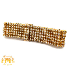 Load image into Gallery viewer, 9.80ct diamonds 10k Yellow Gold Bracelet with Round Diamonds