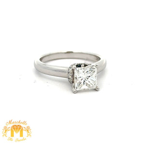 14k white gold and diamond Engagement Ring