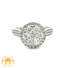 Load image into Gallery viewer, 14k White Gold and Diamond 2-piece Bridal Set with Round Diamond