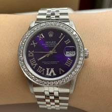 Load image into Gallery viewer, 31mm Rolex Watch with Stainless Steel Jubilee Bracelet (custom diamond bezel)
