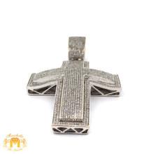 Load image into Gallery viewer, 5ct Diamonds 14k White Gold Cross Pendant with Round Diamonds