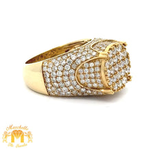 Load image into Gallery viewer, 3.40ct diamonds 14k Yellow Gold Men`s Ring with Round Diamonds