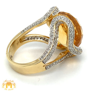 Ladies` Yellow Gold Diamond Ring