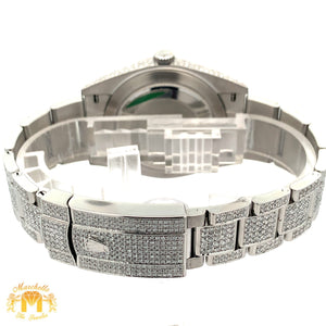 41mm Iced Out Rolex Watch with Stainless Steel Oyster Bracelet