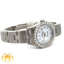 Load image into Gallery viewer, 4 piece deal: 26mm Rolex Diamond Watch + 14k white gold and diamond Fancy Bracelet + Complimentary Earrings + Gift from MTJ